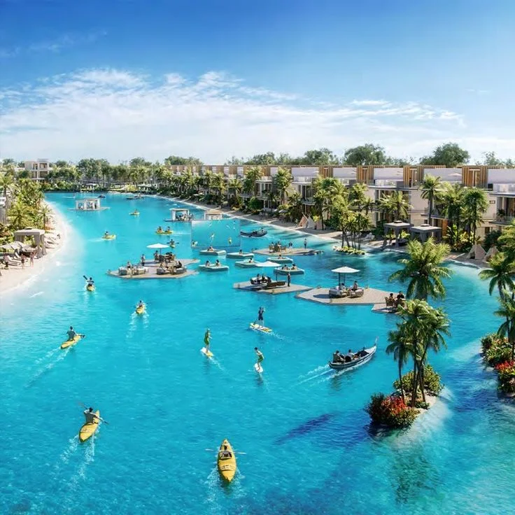 Waterfront residential community with leisure lagoon